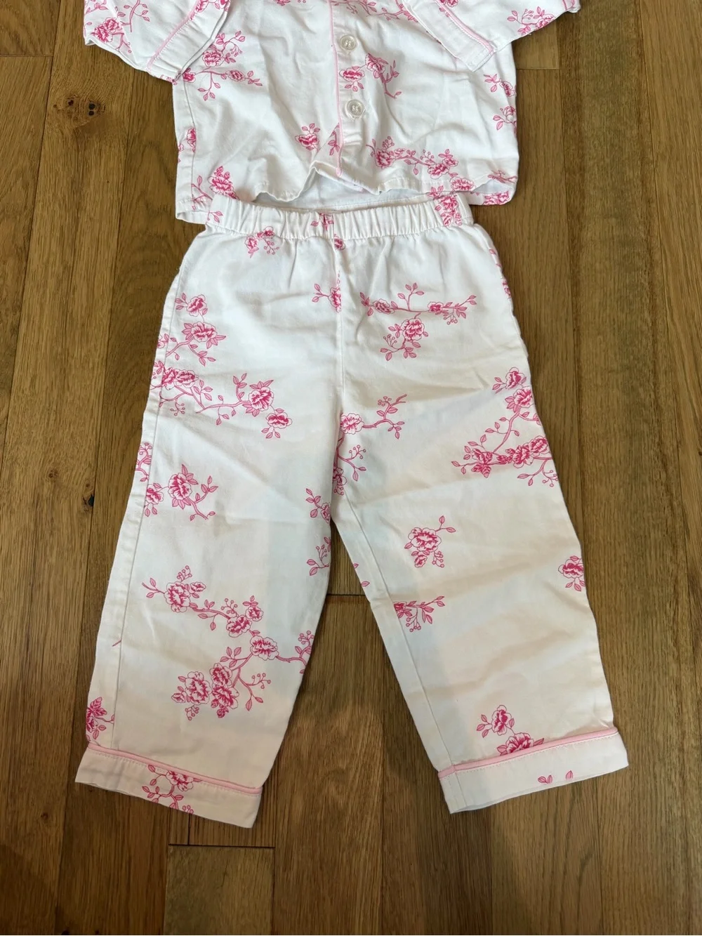 😴 Petite Plume English Rose Girls Pajama Set - Size 3